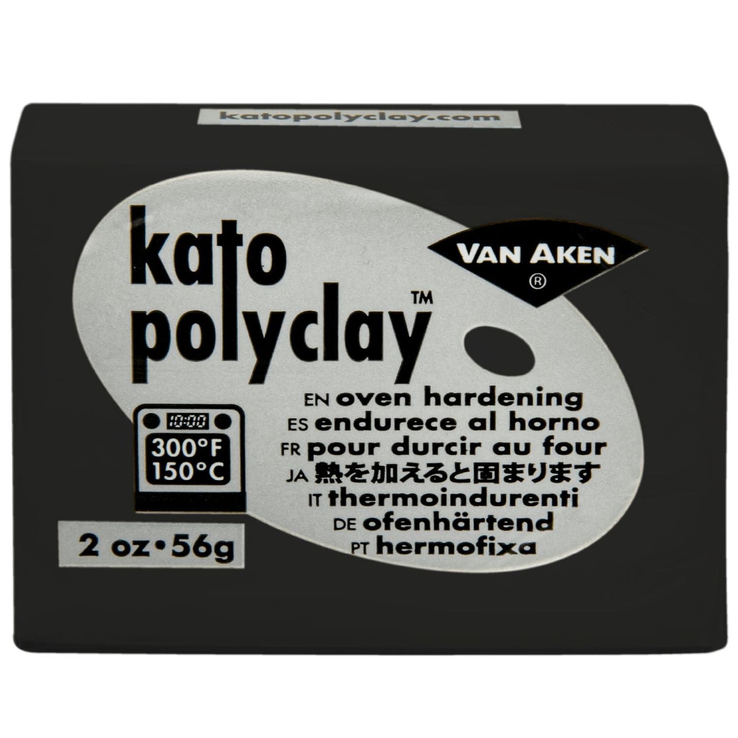 Black Kato Oven Baked Polymer Clay Polyclay-Black 56g Polymer Clay (Oven Bake)