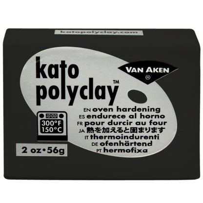 Black Kato Oven Baked Polymer Clay Polyclay-Black 56g Polymer Clay (Oven Bake)
