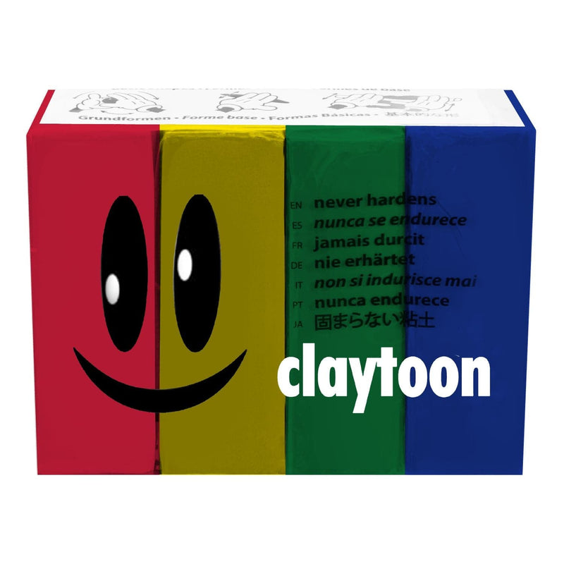 Pale Violet Red Claytoons Non-Hardening Modelling Clay 112g  PRIMARY 4 Colour Set (Red  Yellow  Green  Blue) Non Hardening Clays