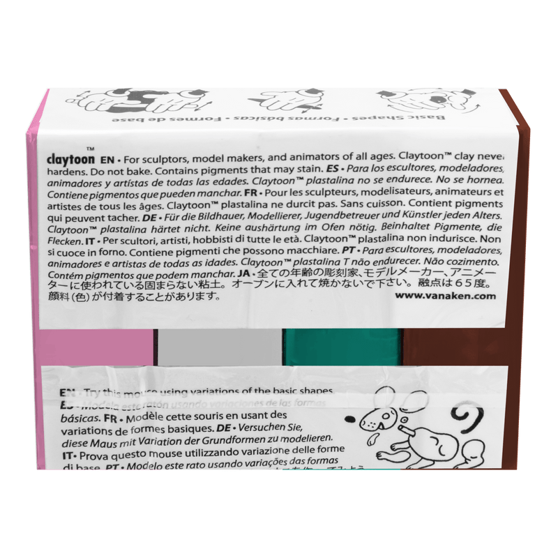Light Gray Claytoons Non-Hardening Modelling Clay 112g  Ice Cream   4 Colour Set (Pastel Pink  White  Pastel Green  Brown) Non Hardening Clays