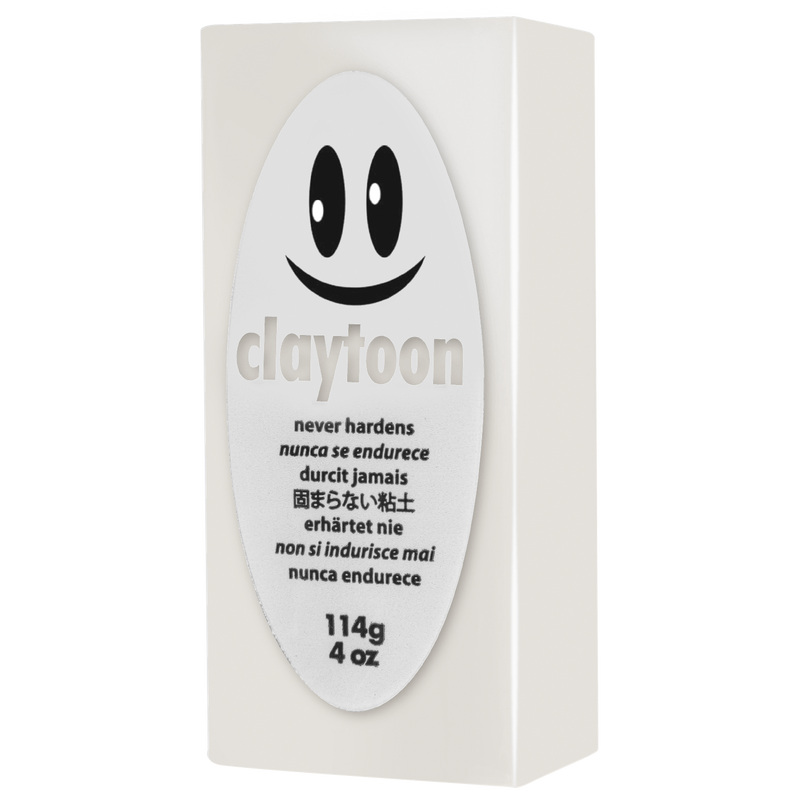 Light Gray Claytoons Non-Hardening Modelling Clay 112g White Non Hardening Clays