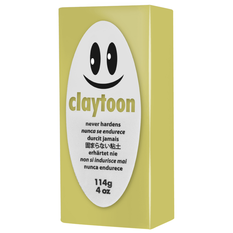 Dark Khaki Claytoons Non-Hardening Modelling Clay 112g Pastel Yellow Modelling and Casting Supplies