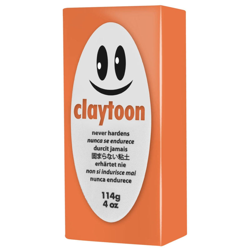 Coral Claytoons Non-Hardening Modelling Clay 112g Neon Orange Non Hardening Clays
