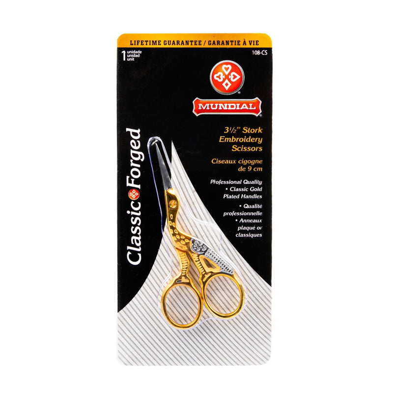 Black Mundial Classic Forged Stork Embroidery Scissors 3.5"

Gold-Plated Quilting and Sewing Tools and Accessories