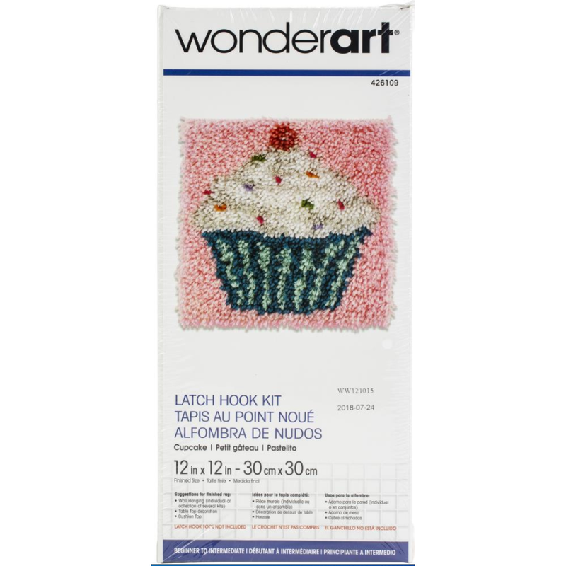 Rosy Brown Wonderart Latch Hook Kit 30x30cm  
Cupcake Needlework Kits
