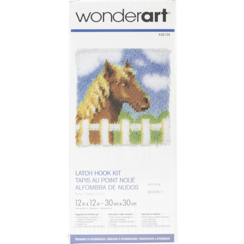 Dim Gray Wonderart Latch Hook Kit 30x30cm  
Pony Needlework Kits