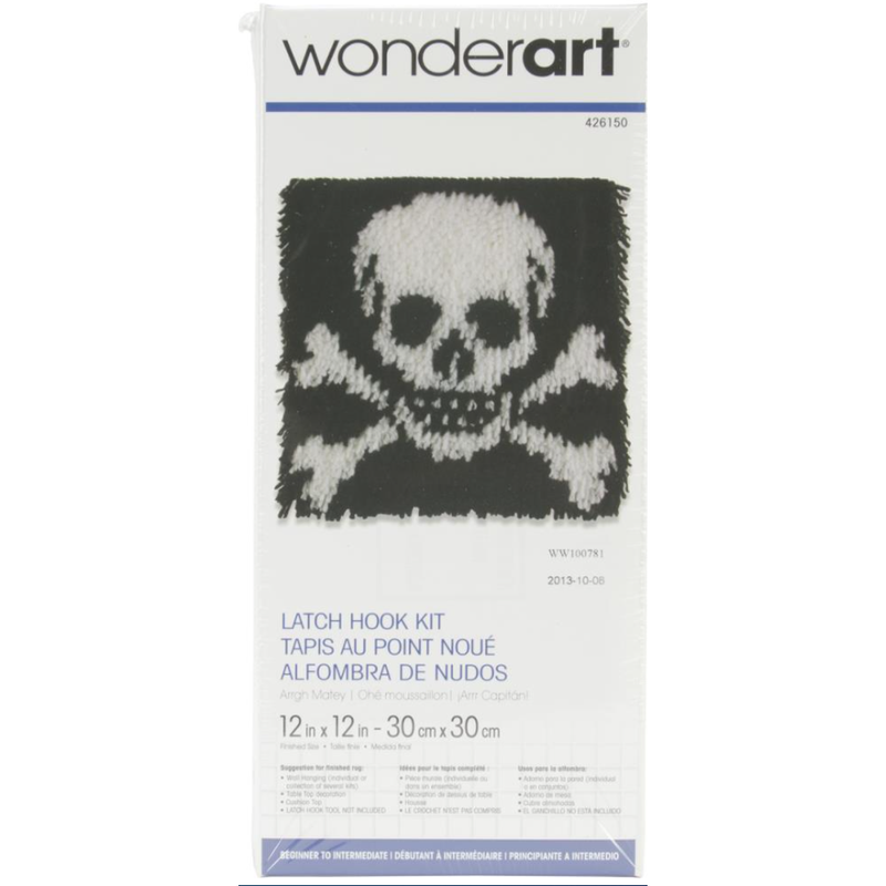 Dark Slate Gray Wonderart Latch Hook Kit 30x30cm  

Aargh Matey Needlework Kits