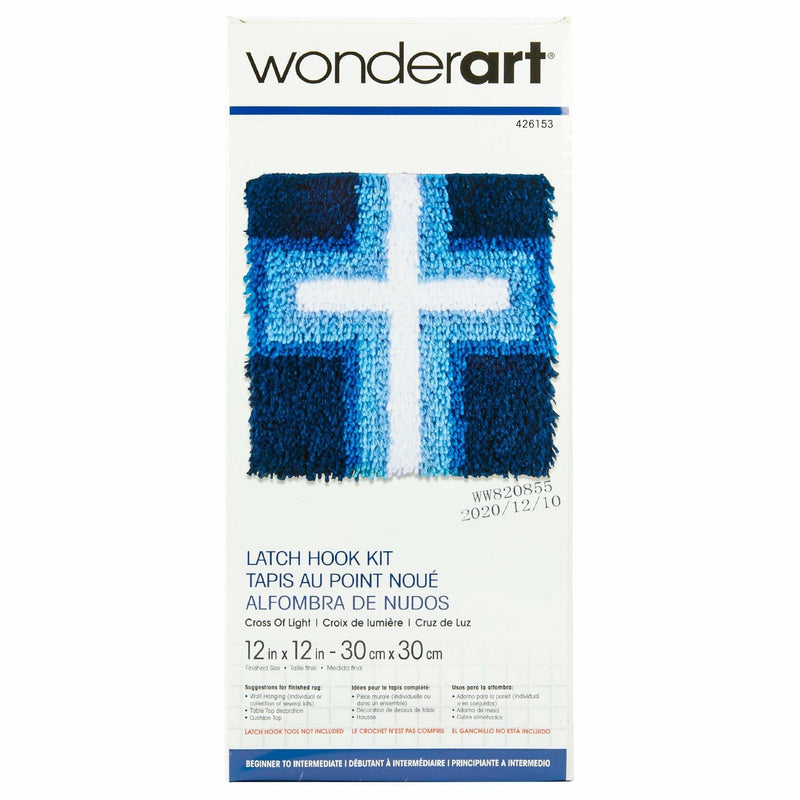 Cornflower Blue Wonderart Latch Hook Kit 30x30cm  
Cross Of Light Needlework Kits
