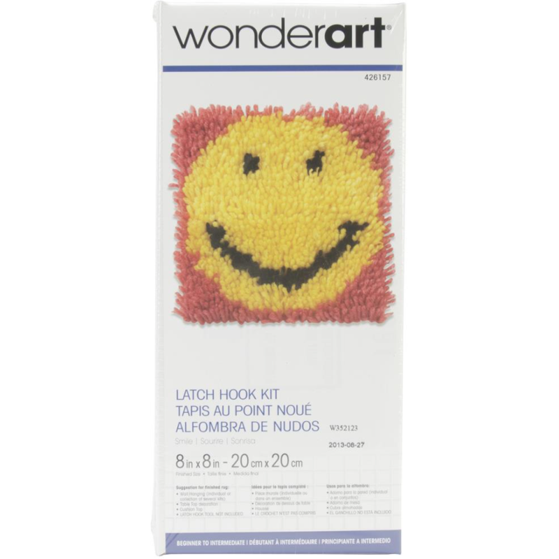 Dark Khaki Wonderart Latch Hook Kit 20cm X20cm 
Smile Needlework Kits