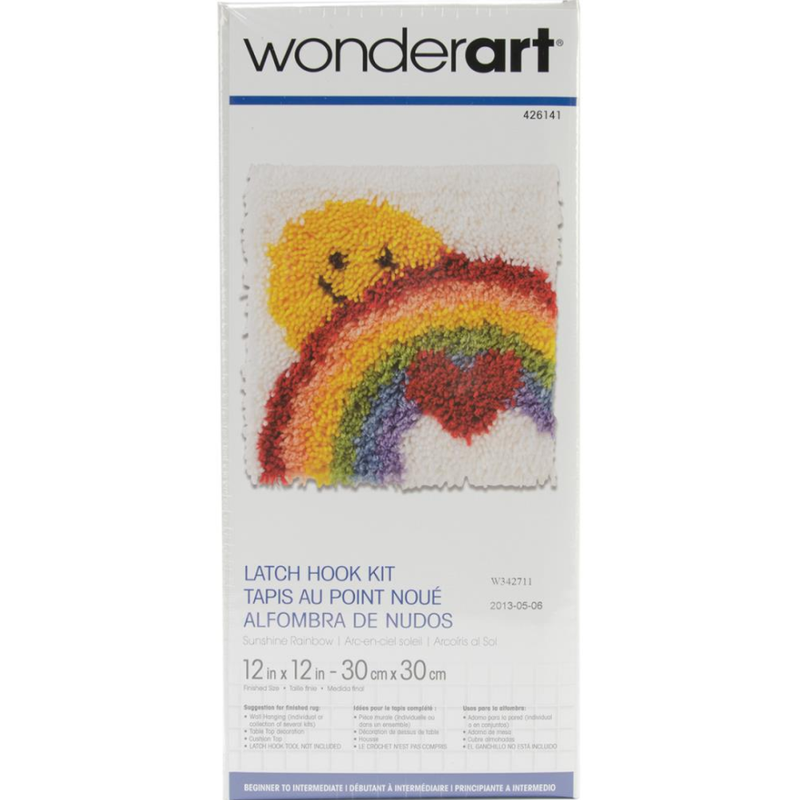 Goldenrod Wonderart Latch Hook Kit 30x30cm  
Sunshine Rainbow Needlework Kits