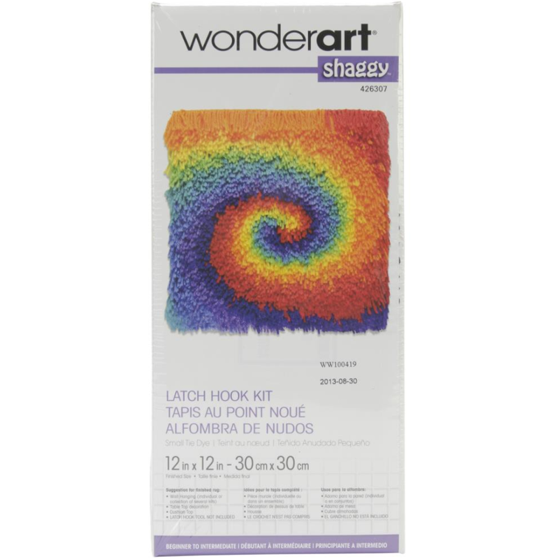 Goldenrod Wonderart Shaggy Latch Hook Kit 30x30cm  

Tie Dye Needlework Kits