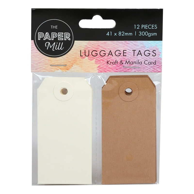 White Smoke The Paper Mill Small Kraft and Manila Tag 12 Pieces Cards and Envelopes
