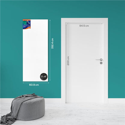 Dark Cyan 24 x 60 inches Eraldo di Paolo Gallery Wrapped Stretched Canvas Gallery Wrapped Stretched Canvas