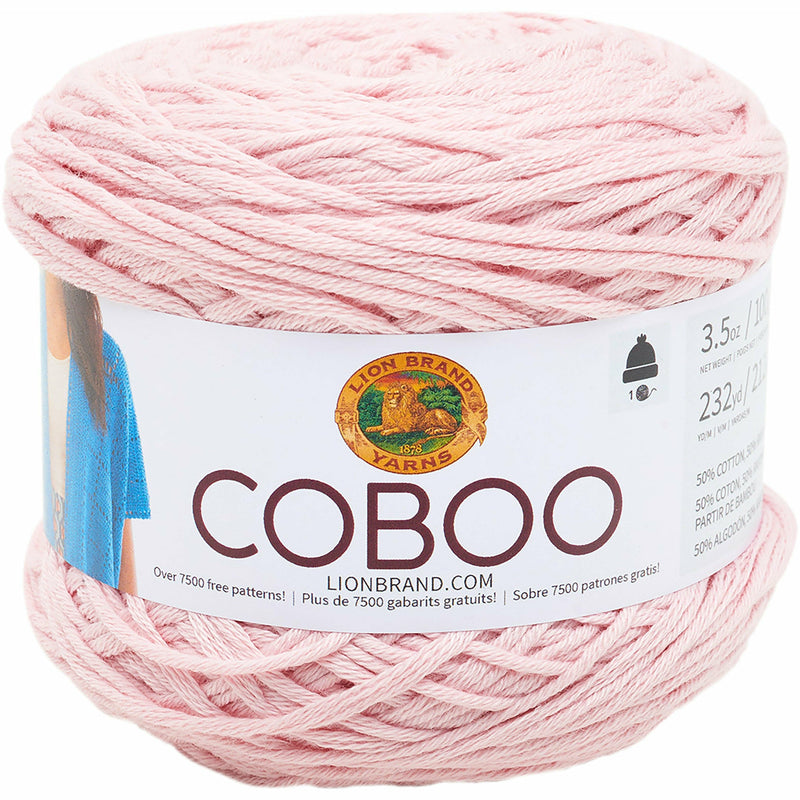 Misty Rose Lion Brand Coboo Yarn  -  Pink 100g Knitting and Crochet Yarn