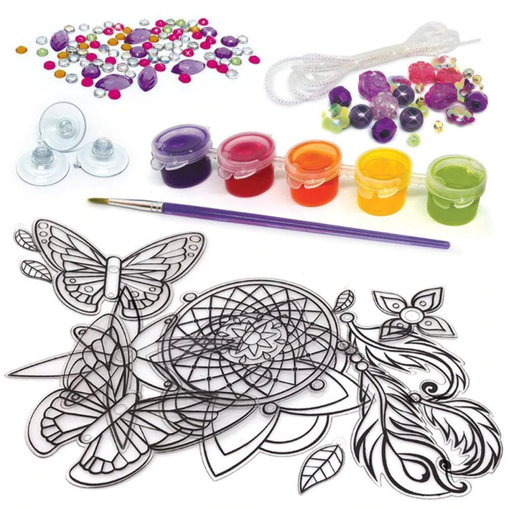 Light Gray Nebulous Stars Window Charms Kids Activites