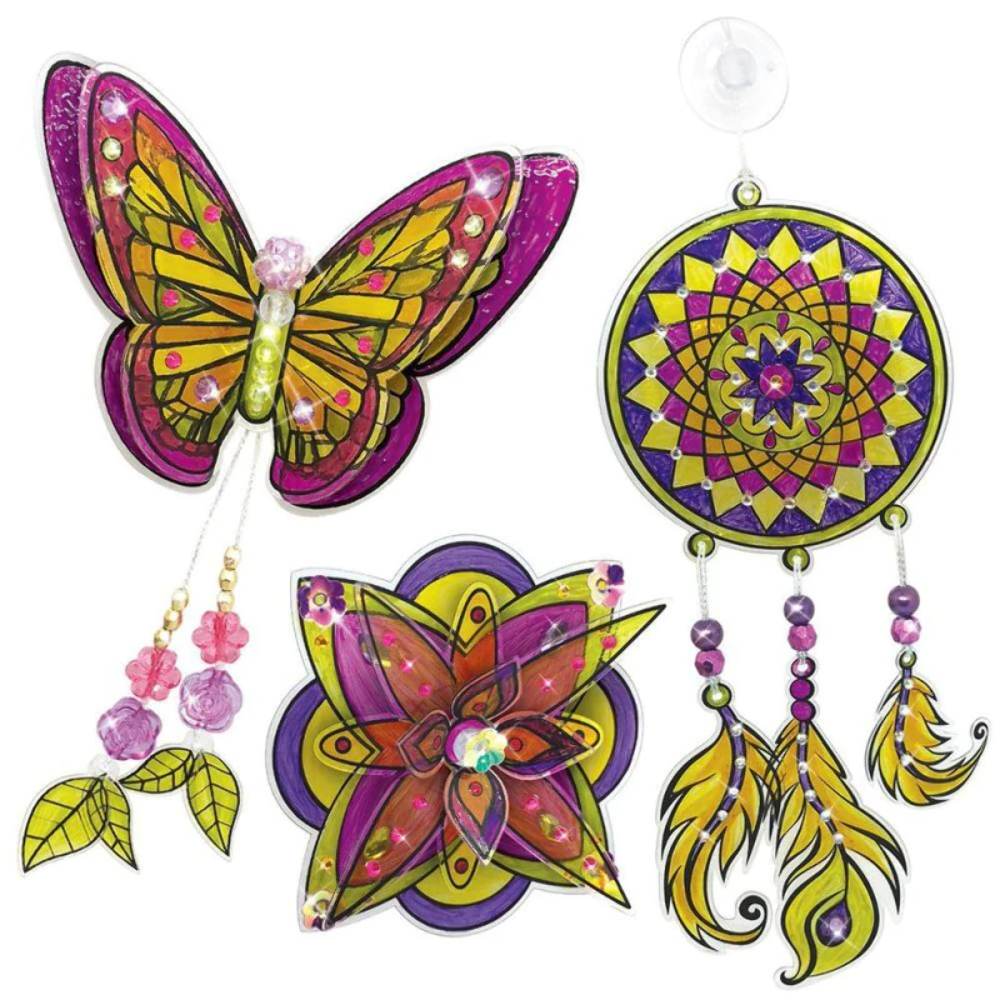 Dark Khaki Nebulous Stars Window Charms Kids Activites