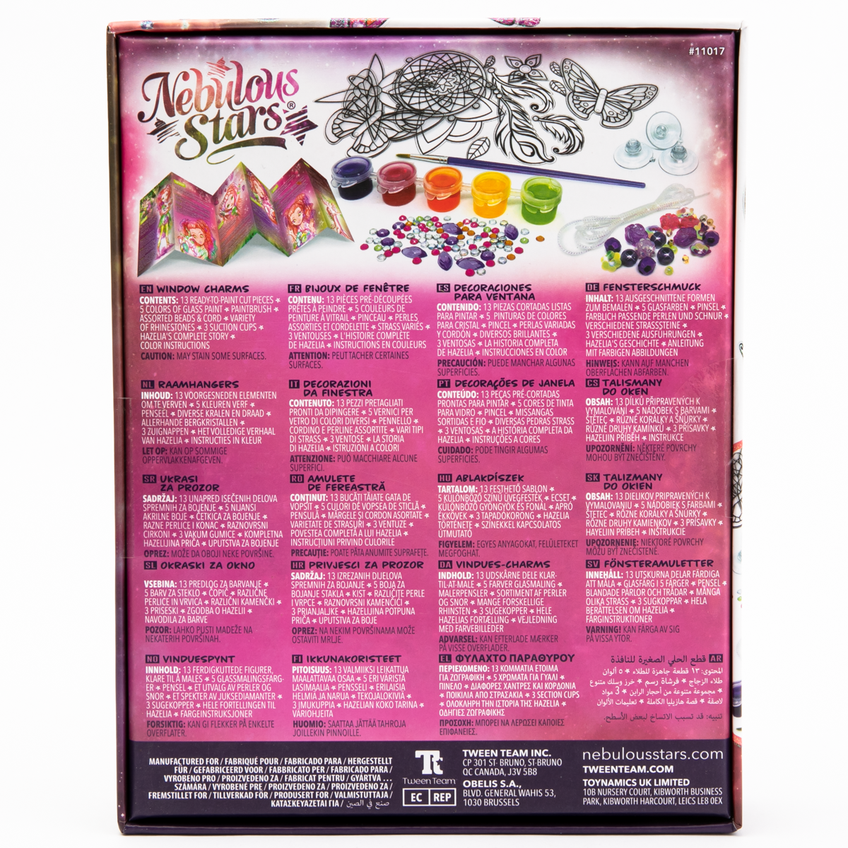 Pale Violet Red Nebulous Stars Window Charms Kids Activites