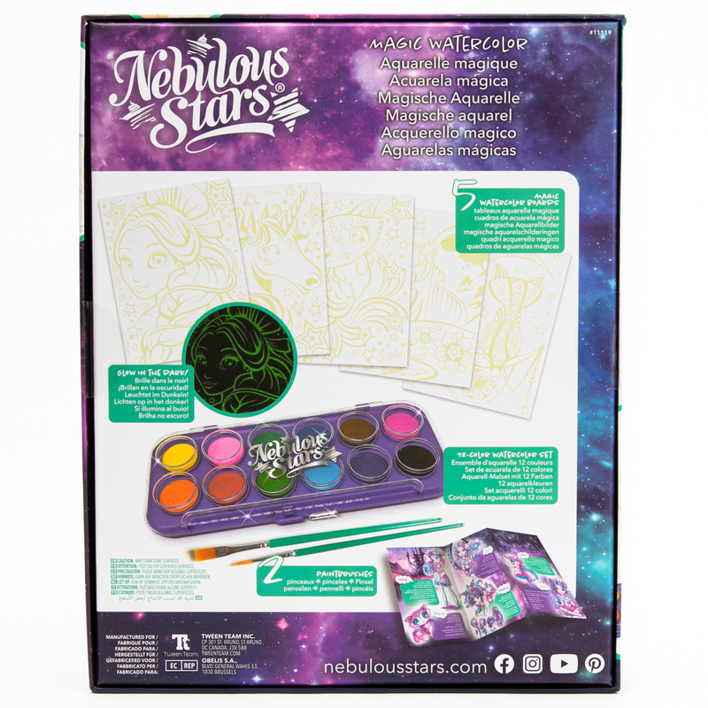 Dark Slate Gray Nebulous Stars - Magic Watercolour - Nebulia Kids Painting Supplies