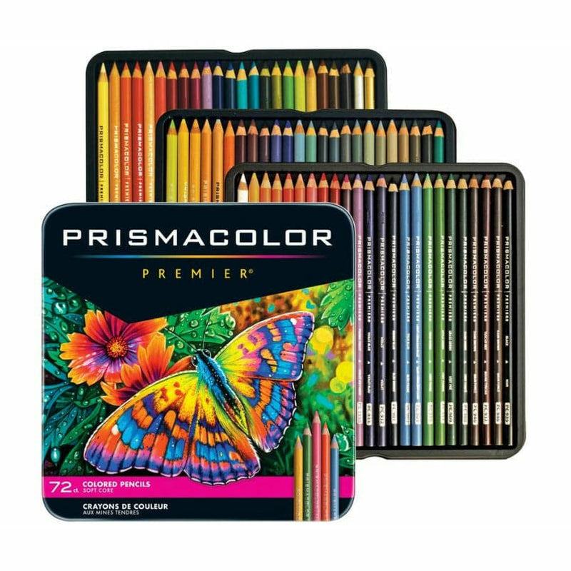Dark Salmon Prismacolor Coloured Pencils Tin 72 Colours Pencils