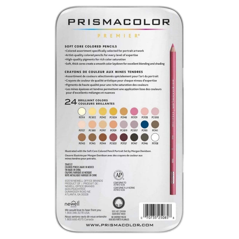 Light Gray Prismacolor Pencil Set Of 24 - Portrait Pencils