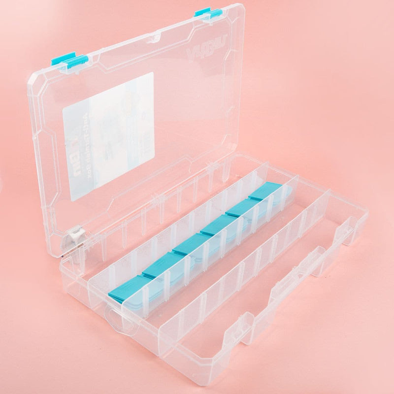 Pink ArtBin Tarnish Inhibitor Solutions Box 4-15 Compartments-14"X8.5"X2" Translucent Craft Storage