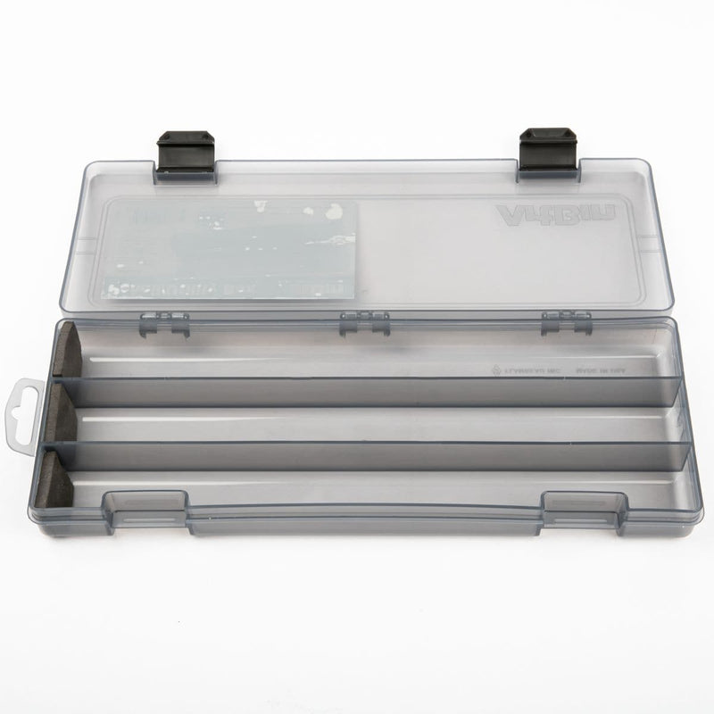 Light Gray ArtBin Pencil Box-12.38"X4.875"X1.75" Translucent Charcoal Craft Storage