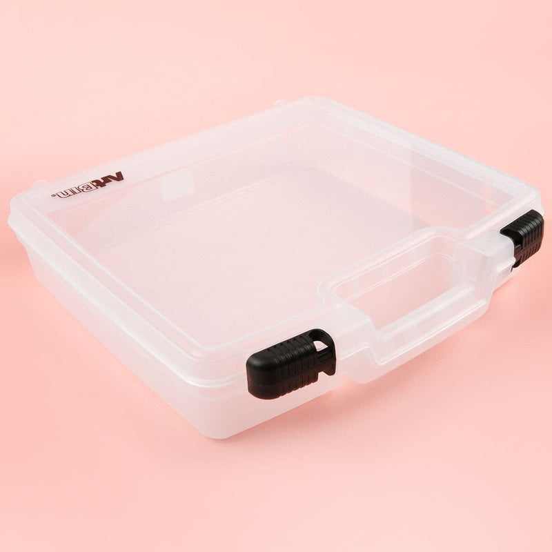 Pink ArtBin Quick View Deep Base Carrying Case-15"X3.25"X14.375" Translucent Storage