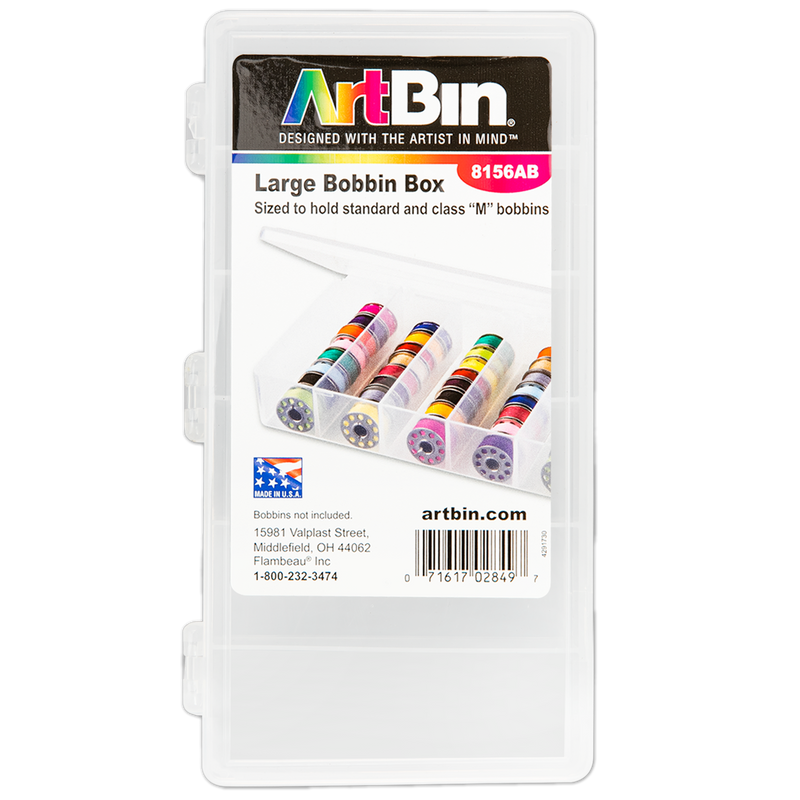 White Smoke ArtBin Large Bobbin Box-8"X4.5" Translucent Craft Storage