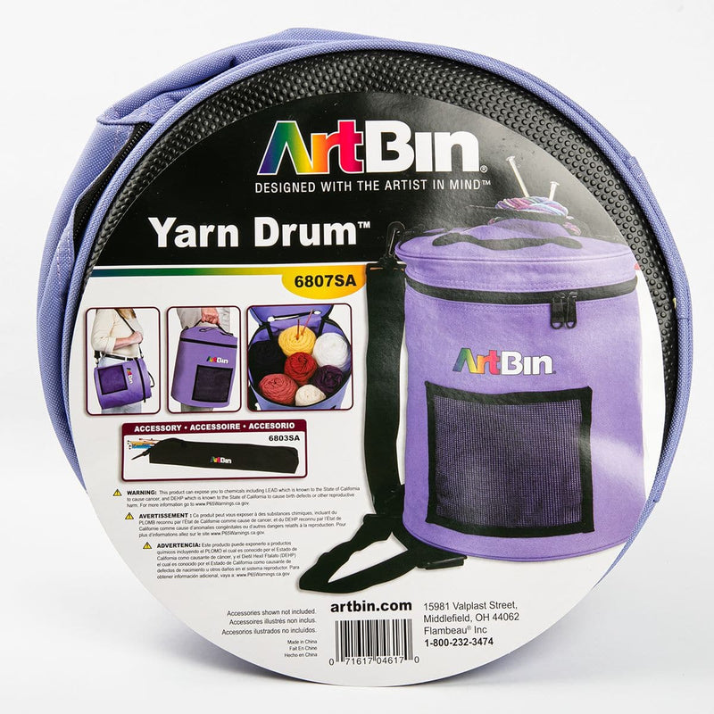 Dark Slate Gray ArtBin Yarn Drum 12"X12.75"-Periwinkle Craft Storage