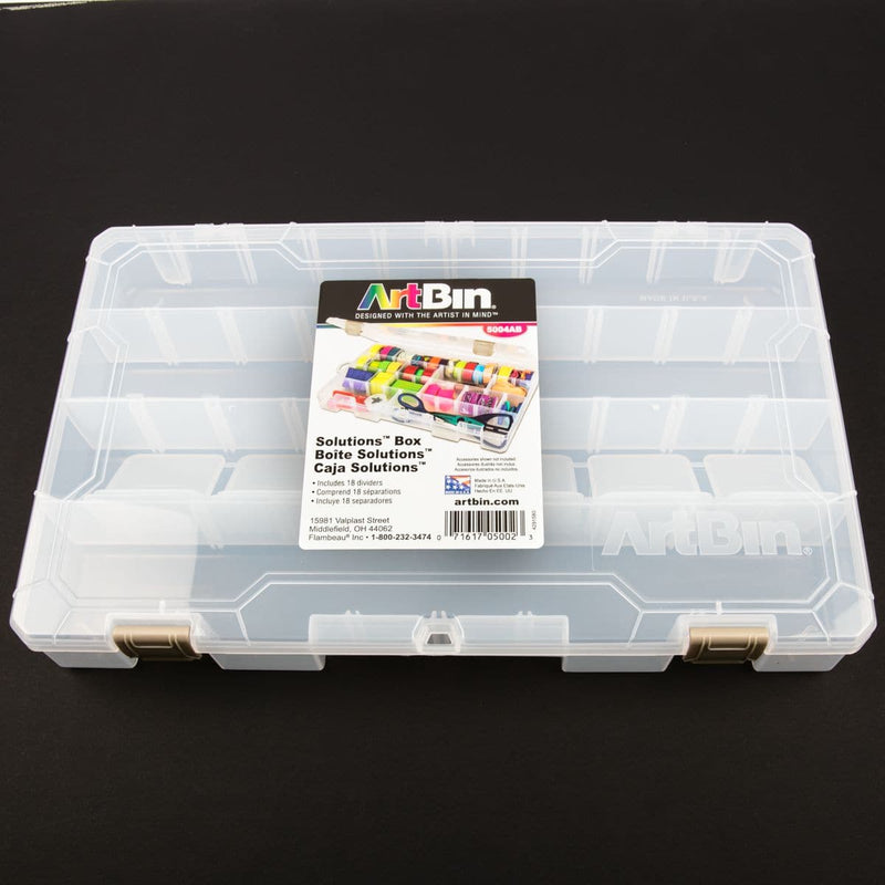 Black ArtBin Solutions Box 4-48 Compartments-14.125"X9"X2" Translucent Craft Storage