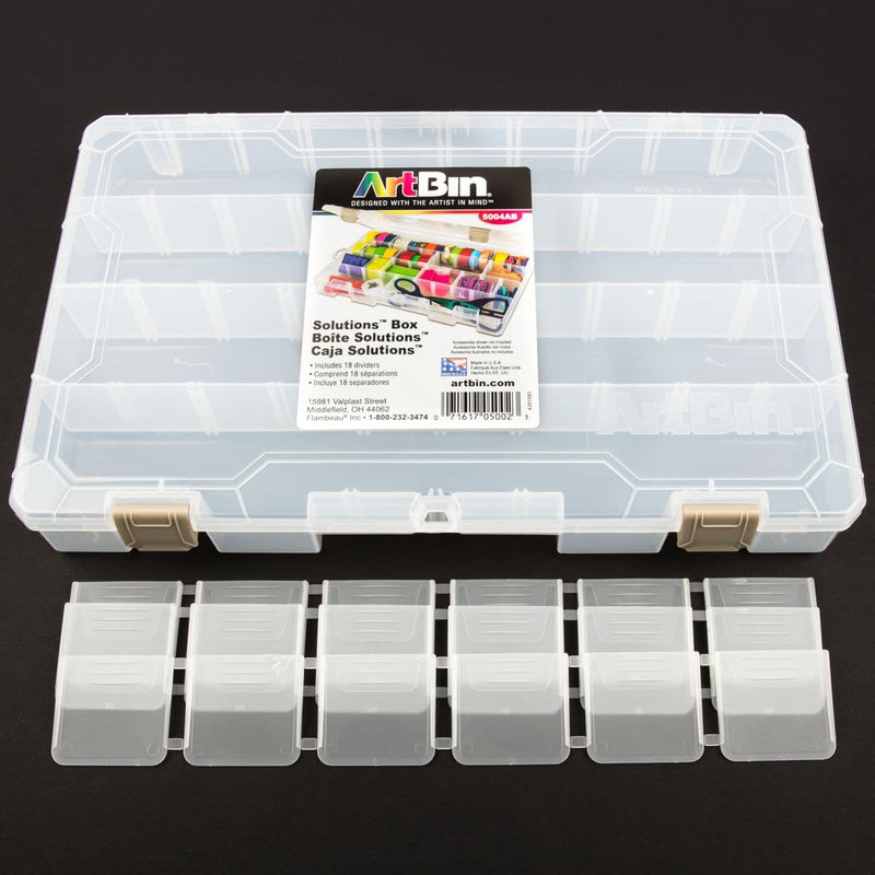 Black ArtBin Solutions Box 4-48 Compartments-14.125"X9"X2" Translucent Craft Storage