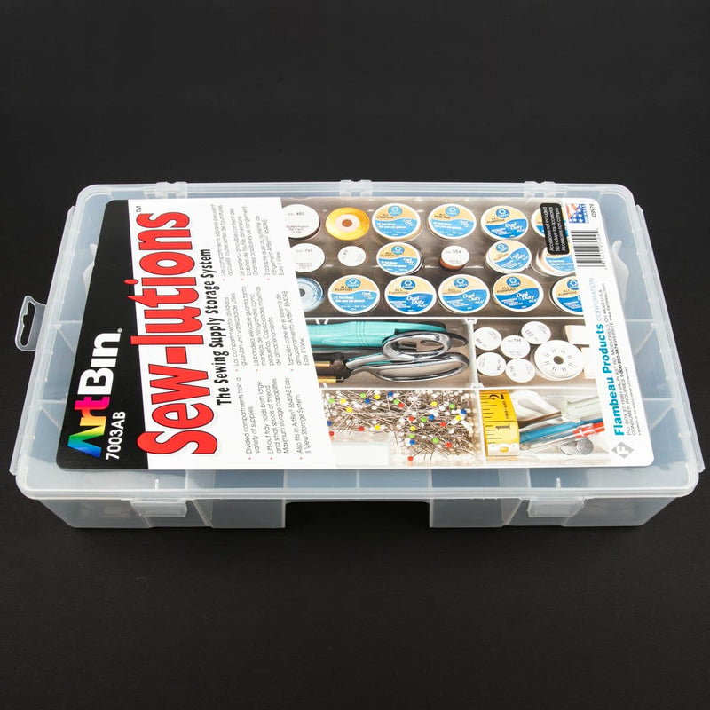 Light Gray ArtBin Sew-Lutions Box-16.5"X9.75"X3.25" Translucent Craft Storage