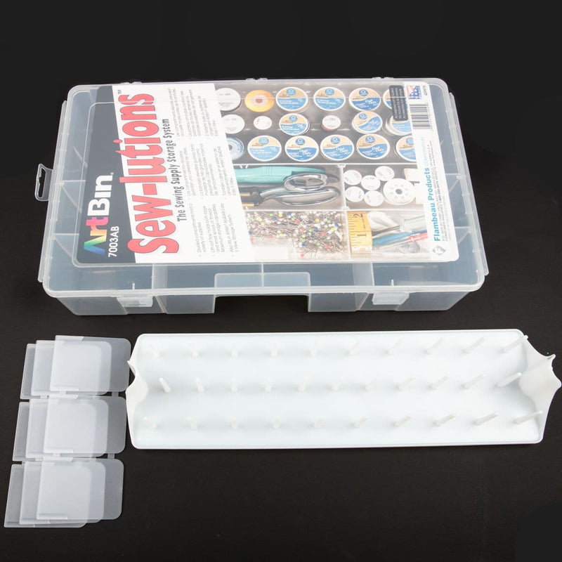 Black ArtBin Sew-Lutions Box-16.5"X9.75"X3.25" Translucent Craft Storage