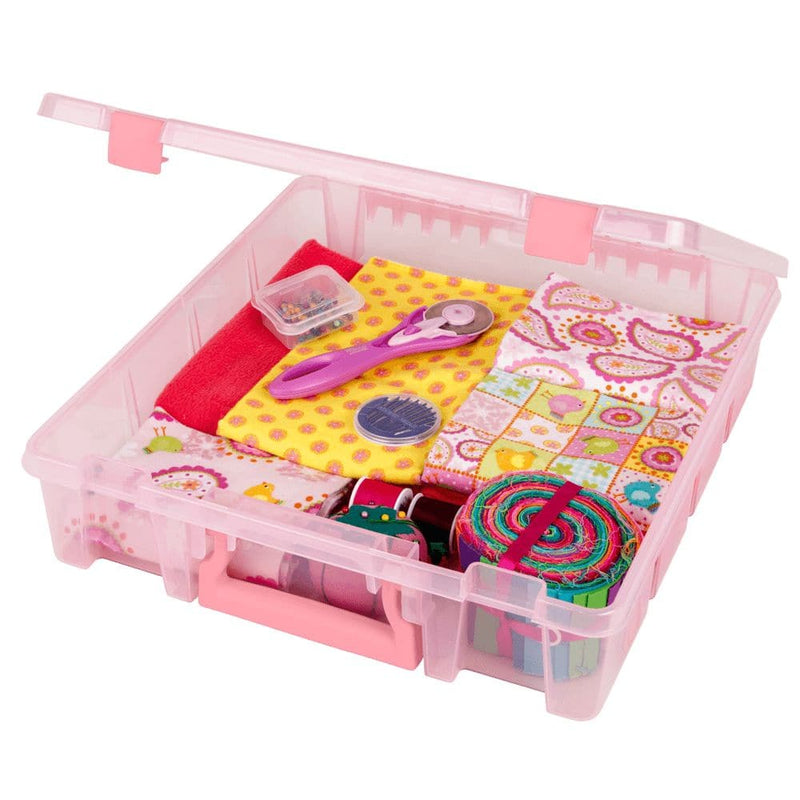 Light Pink ArtBin Super Satchel Single Compartment-Blush, 15.25"X14"X3.5" Craft Storage
