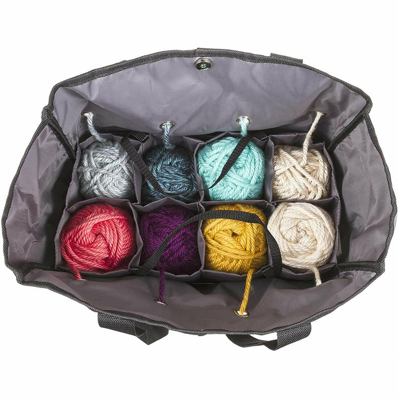 Dark Slate Gray ArtBin Yarn Tote Knitting & Crochet Bag-16"X16"X7" Craft Storage