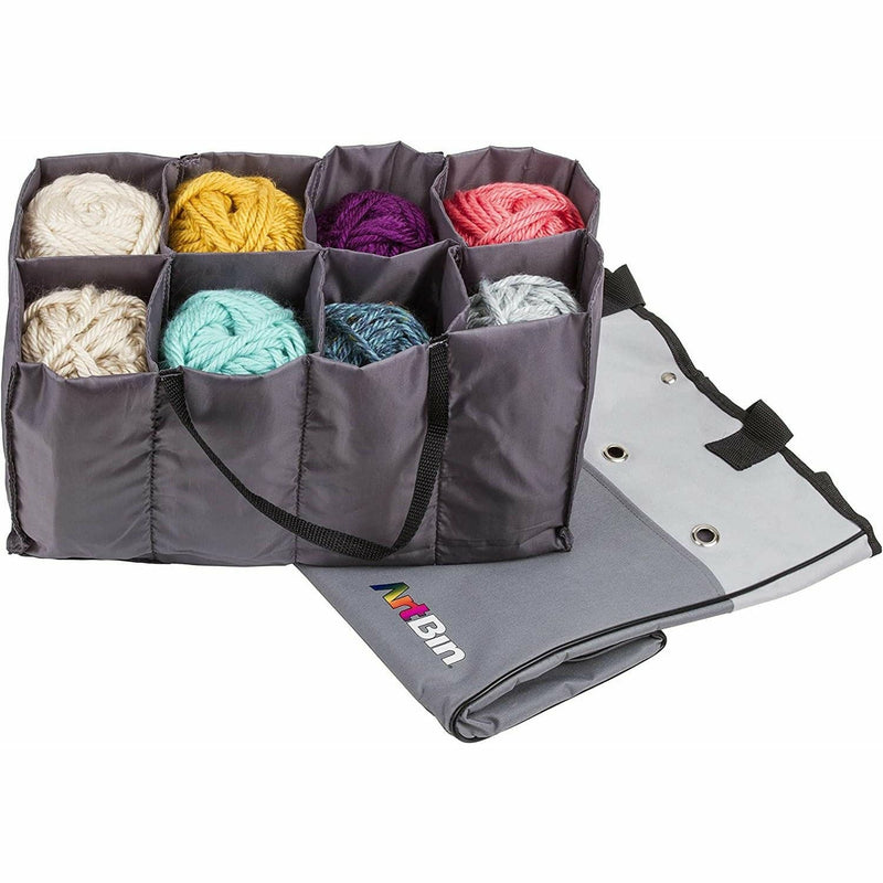 Dark Slate Gray ArtBin Yarn Tote Knitting & Crochet Bag-16"X16"X7" Craft Storage