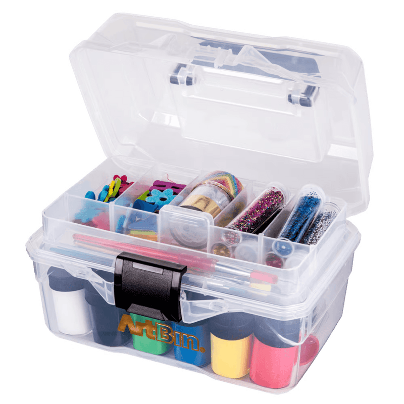 Light Gray ArtBin Small Project Box -Clear Craft Storage