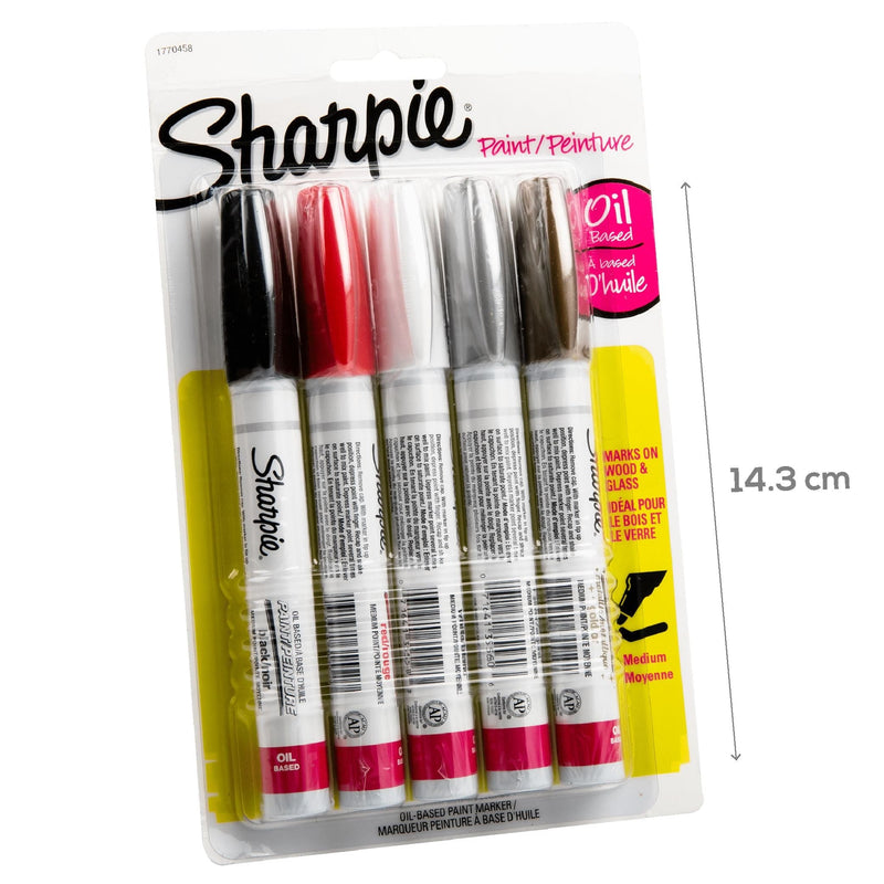Gold Sharpie Medium Point Oil-Based Opaque Paint Markers 5/Pkg Pens and Markers