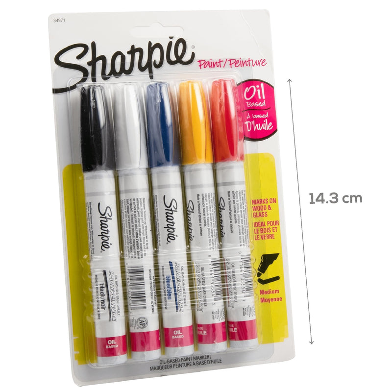 Goldenrod Sharpie Medium Point Oil-Based Paint Markers 5/Pkg Pens and Markers