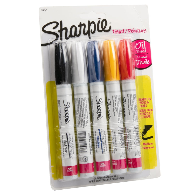 Gray Sharpie Medium Point Oil-Based Paint Markers 5/Pkg Pens and Markers