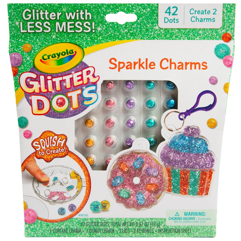 Light Gray Crayola Glitter Dots Sparkle Charms Kids Craft Kits