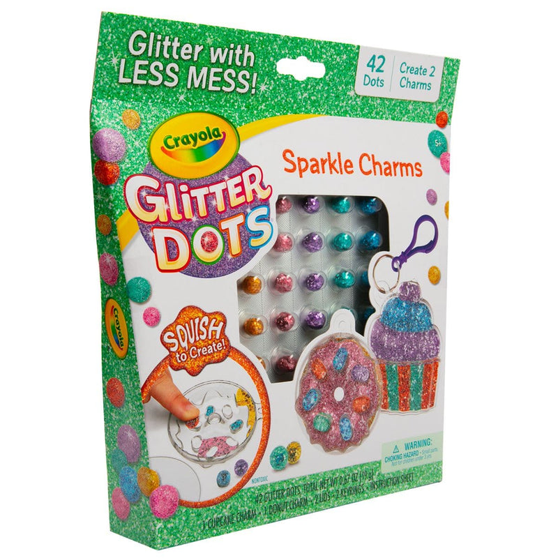 Light Slate Gray Crayola Glitter Dots Sparkle Charms Kids Craft Kits