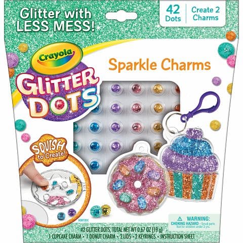 Gray Crayola Glitter Dots Sparkle Charms Kids Craft Kits