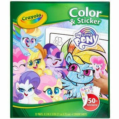 Lime Green Crayola Color & Sticker Book: My Little Pony Kids Activity Books
