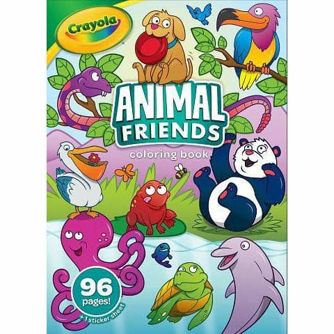 Brown Crayola Animal Friends Coloring Book 96 Pages