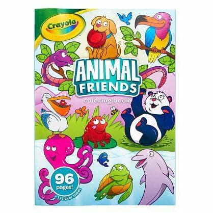 Yellow Green Crayola Animal Friends Coloring Book 96 Pages