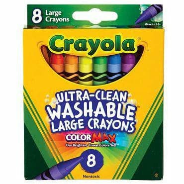 Gold Crayola 8 Washable Large Crayons Kids Crayons