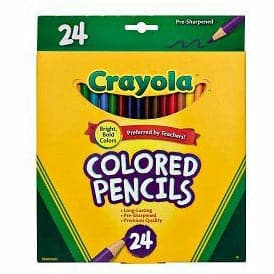 Gold Crayola 24 Full Size Colored Pencils Kids Pencils