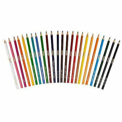 White Smoke Crayola 24 Full Size Colored Pencils Kids Pencils