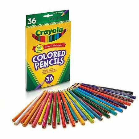 Gold Crayola 36 Full Size Colored Pencils Kids Pencils